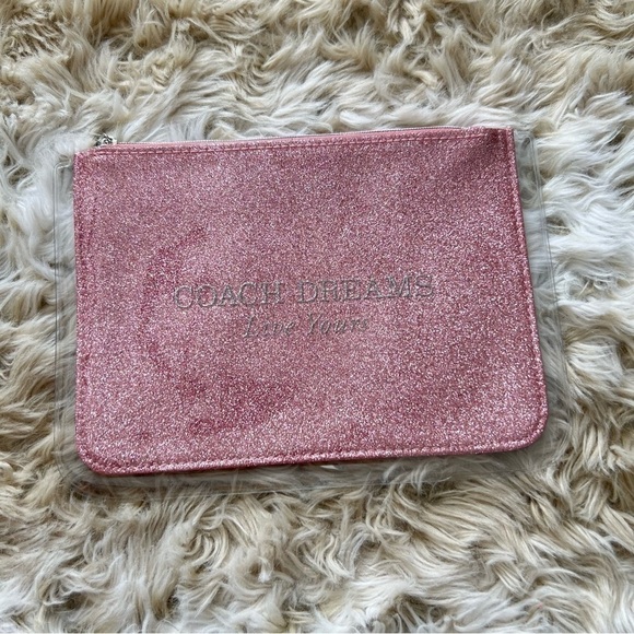 KATE Spade Gold Glitter and Coach New York Pink Glitter Pouches - Picture 11 of 16